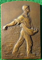 France, Le Semeur (The Sower), bronze medal by Ren Baudichon