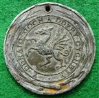 Mountain Ash Royal National Eisteddfod 1905, white metal medal