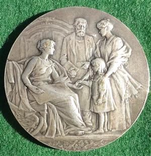 France, Caisse dEpargne silvered bronze medal (1912) by Charles Pillet