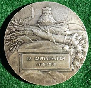 France, Caisse dEpargne silvered bronze medal (1912) by Charles Pillet