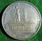 Spencer Perceval, Prime Minister, Assassinated 1812, white metal medal