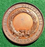 London, Finsbury Polytechnic bronze prize medal circa 1890