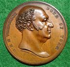 Frederick, Duke of York, death 1827, bronze medal