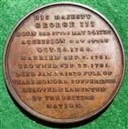 George III, death 1820, bronze medal