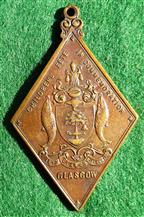 Glasgow, Diamond Jubilee 1897, Childrens’ Fete Commemoration, diamond-shaped bronze medal