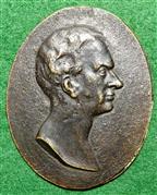 European cast bronze portrait medal, 18th/19th century