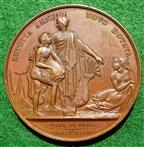 France, Louis XVIII, Paris, Canal St Martin inaugurated 1825, bronze medal