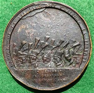 France, Lyon, National Guard Dissolution 1848, 19th century cast bronze copy of a very rare medal