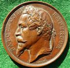 France, Napoleon III, bronze prize medal for drawing awarded 1863 to E Novion,