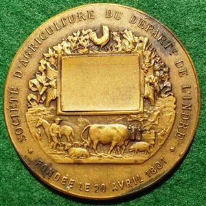 France, Socite dAgriculture du Department de lIndre, bronze prize medal