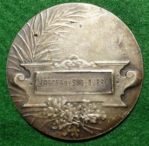 France, Libert du Sud-Est, silvered bronze prize medal