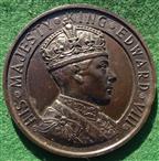Edward VII, proposed Coronation 1937, bronze medal