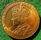 Edward VII, proposed Coronation 1937, bronze-gilt medal