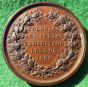 London, Colonial & Indian Exhibition 1886, bronze medal by LC Wyon