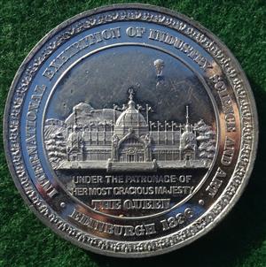 Scotland, Edinburgh International Exhibition 1886, white metal medal