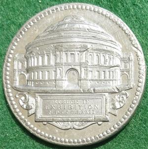 London, International Exhibition 1872, white metal medal by JS & AB Wyon