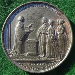 Victoria, Marriage 1840, white metal medal