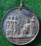 Victoria, Coronation 1838, white metal medal by T Halliday