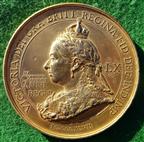 Victoria, Diamond Jubilee 1897, large gilt white metal medal