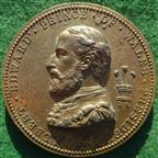 London, South Kensington, Fine Art Exhibition 1873, gilt white metal medal