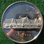 London, South Kensington Exhibition 1862 and Crystal Palace at Sydenham, white metal medal by G Dowler