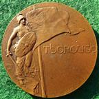 France, Great War, Field Marshal Lord Kitchener, bronze memorial medal 1916 by J-P Legastellois