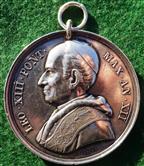 Vatican, Leo XIII, Lateran cloisters restored, silver medal by F Bianchi