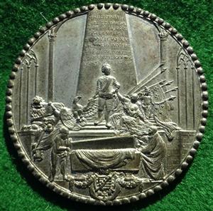 France, Maurice de Saxe, death 1750, white metal medal