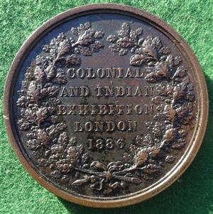 London, Colonial & Indian Exhibition 1886, bronze medal by LC Wyon