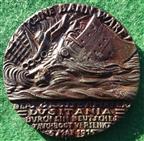 Great War, British ‘Lusitania’ Medal 1915, iron medal after Karl Goetz