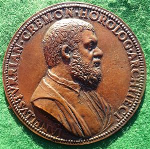 Italy, Giannello della Torre, a 19th century uniface bronzed electrotype after the medal by Iacopo da Trezzo (1548)
