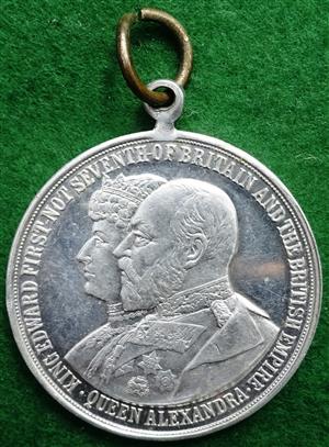 Edward I (sic  Edward VII), Coronation 1902, aluminium medal