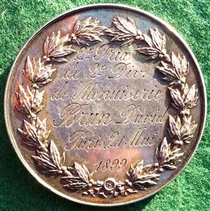 France, Paris, silver carpentry prize medal
