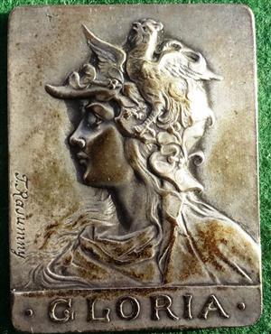 France, Gloria silvered bronze prize medal for Meudon musical competition 1904, by F Rasumny
