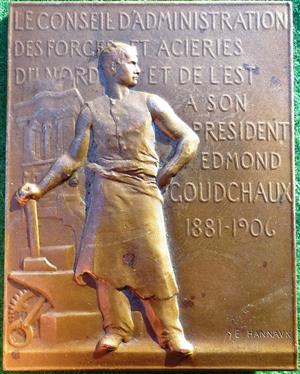 France, Edmond Coudchaux, President of Northeast France Mining and Manufacturing Company, laudatory bronze medal 1906