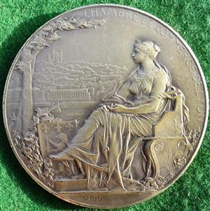 France, Lyon, Chamber of Commerce 1982, silver medal by Oscar Roty