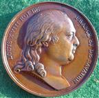 France, Louis XVIII enters Paris 1814, bronze medal by Andrieu & Brenet
