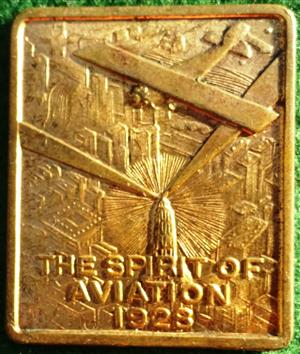 USA, Chicago, Greenbaum Sons Investment Company, advertising medalet 1928, bronze-gilt