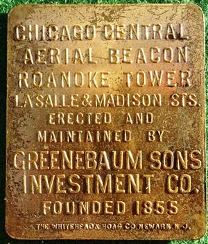USA, Chicago, Greenbaum Sons Investment Company, advertising medalet 1928, bronze-gilt