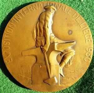 Belgium, Centenary of Kingdom, Lige Exposition Internationale 1930, bronze medal