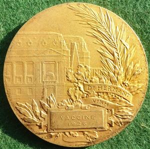 France, Acadmie de Mdicine 1926, silver-gilt medal by Charles Pillet
