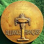 France / New Zealand, Alliance Franaise, bronze medal circa 1945 by H Dropsy