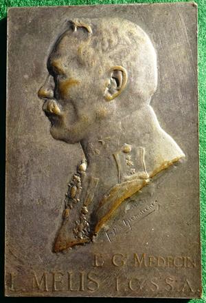 Belgium, Doctor L Mellis, laudatory medal 1935, uniface, silvered bronze