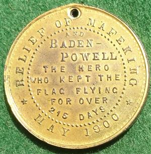 Boer War, Col. Baden Powell and the Relief of Mafeking 1900, bronze-gilt medal
