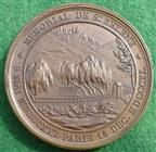 France, Napoleons ashes returned from St Helena to Paris 1840, bronze medal by A Bovy
