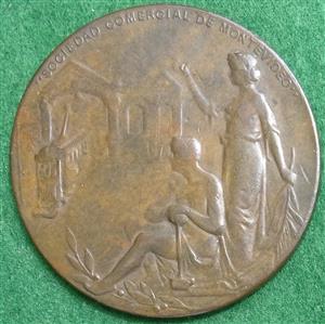 Uruguay, Montevideo, First Electric Tramway inaugurated 1906, bronze medal