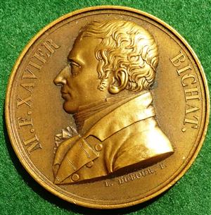 France, Medicine,  Xavier Bichat, Congs de Physiologie Paris 1920, bronze medal by H Dubois