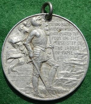Glyn Ceiriog county school, enlarged 1905, aluminium medal