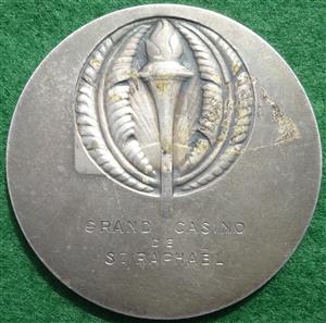 France, Var, St Raphael Casino, silver medal circa 1930 by Schwab