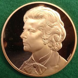 Margaret Thatcher, Visit to Falkland Islands 1983, proof bronze medal by Philip Nathan for Spink